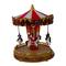 11" Red & White LED Animated Christmas Carousel with Horses